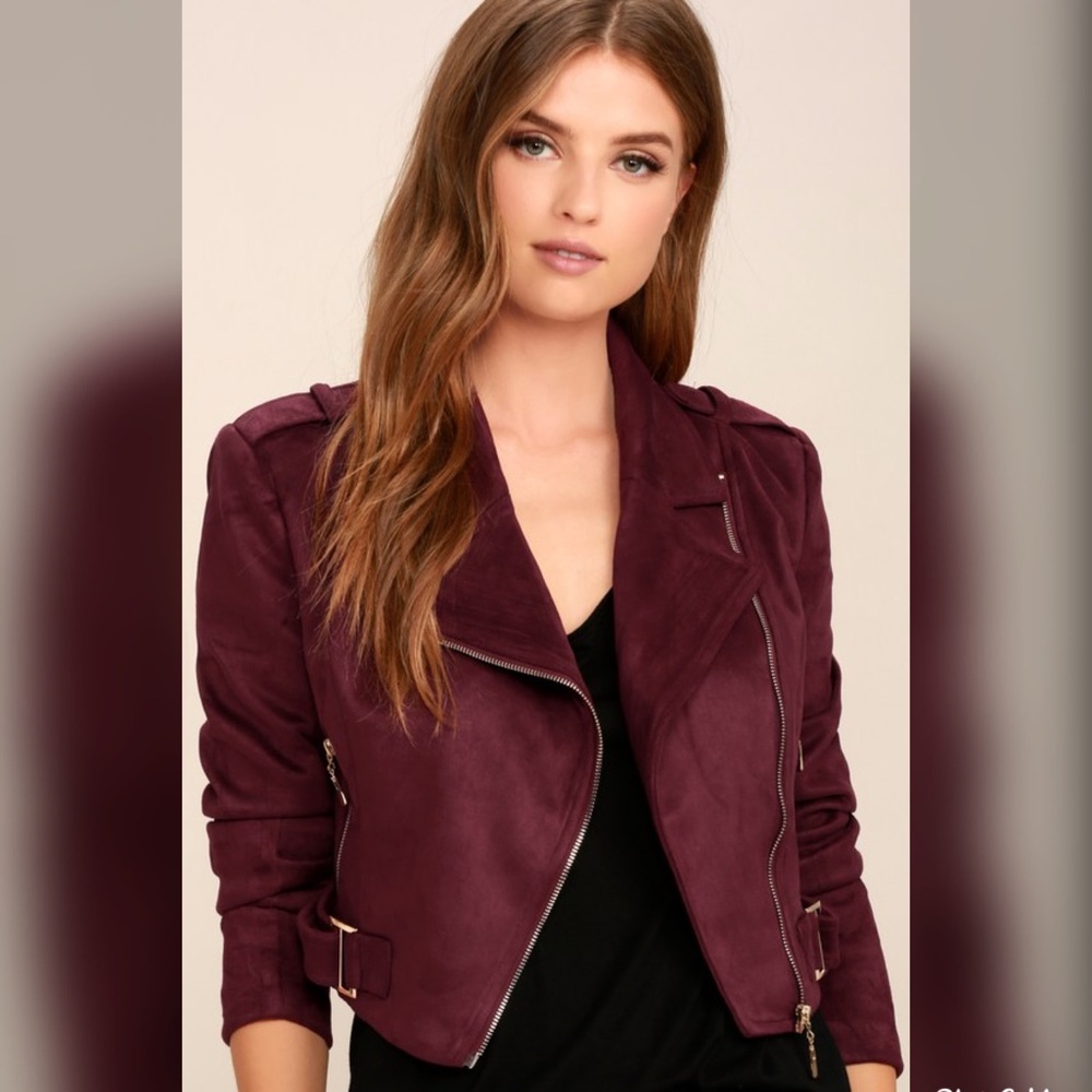 Lulu’s Red Suede Jacket size M